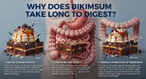 why does bikimsum take long to digest